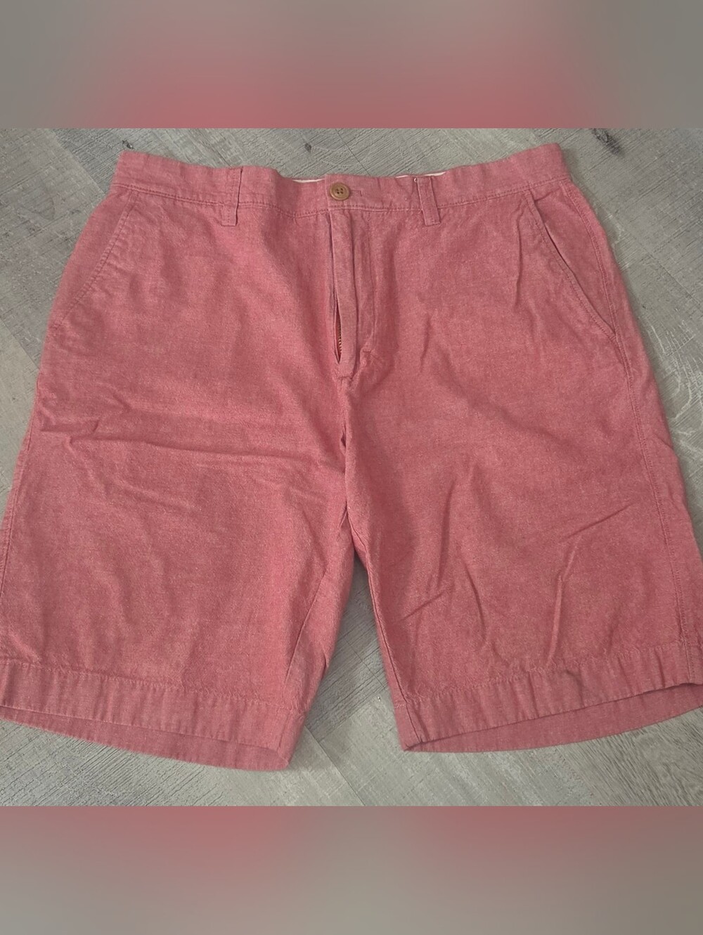 J.CREW Men's Rivington Flat Front Red Chino Shorts 100%Cotton size 33